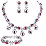 Silverton CZ Water Drop Earrings and Bracelet Set